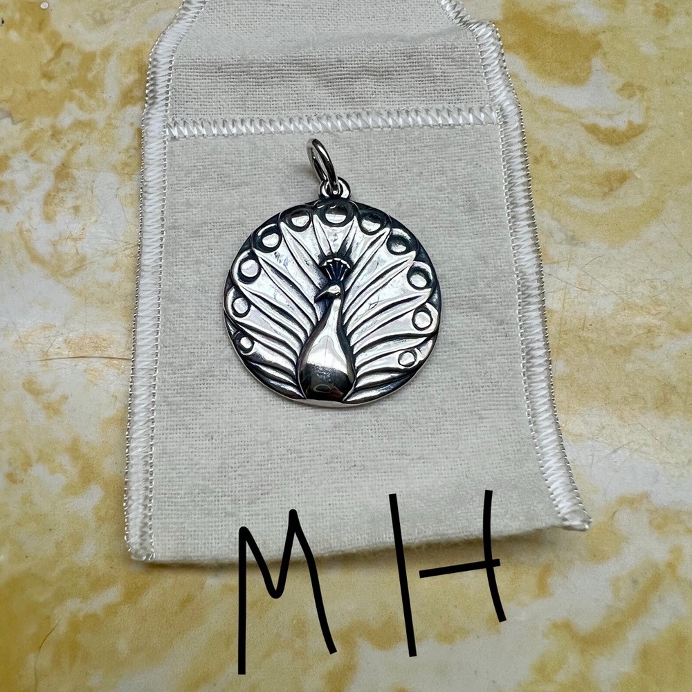 James Avery Retired Peacock Pendant
